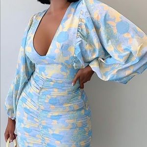 Balloon sleeve dress